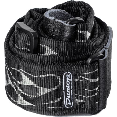 Dunlop D3811gy - Sangle Guitare Flammé Gris