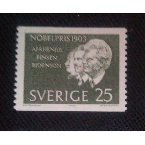 Timbre Suede Yt 512 Lauréats Du Prix Nobel 1963 ( 031105 )