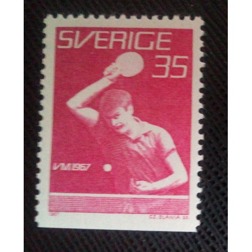 Timbre Suede Yt 561 B Tennis De Table Wc 1967 ( 031105 )