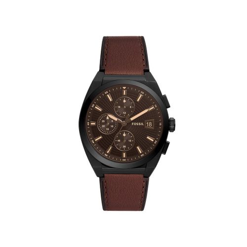 Montre Homme Fossil Everett En Cuir Marron