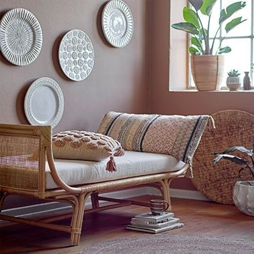 Lit Design 157x75x72 Cm En Rotin Naturel