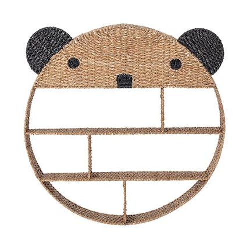 Etagère Panda 3 Niveaux 91,5x16,5x98 Cm En Rotin Naturel