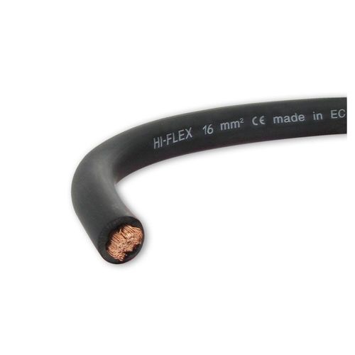 CABLE ELECTRIQUE EXTRA SOUPLE BATTERIE SOUDAGE NOIR 16 mm² - 5 METRES