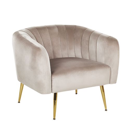 Velours Fauteuil Gris Laconia