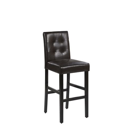 Chaise De Bar Madison Cuir Pu Marron Foncé