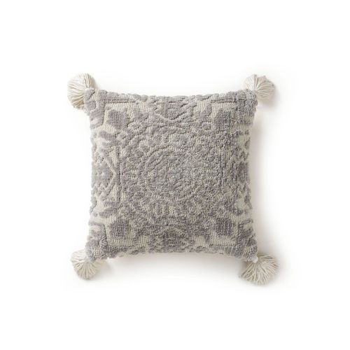 Housse De Coussin Elias Gris 45x45 Cm - Tapis Poil Court Design Moderne Pour Salon