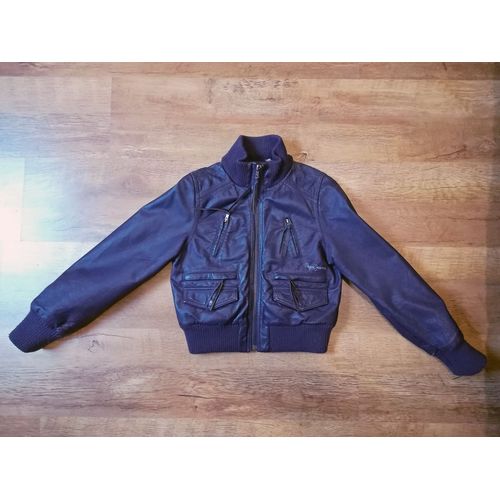Blouson En Cuir Fille Pepe Jeans London