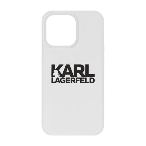 Coque Karl Lagerfeld Iphone 13 Mini Silicone Stack Logo Blanc