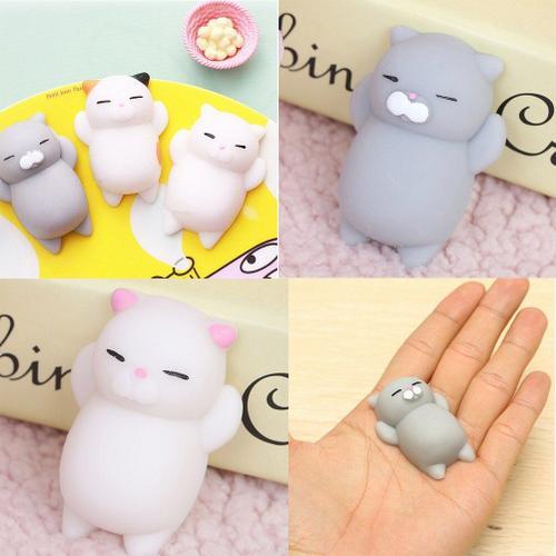 Chat Mochi Squishy Kawaii, Animal Paresseux, Chiot, Chatte, Barbe À Papa, Jouet Pour Enfant, Sac, Accessoires Et Ornements