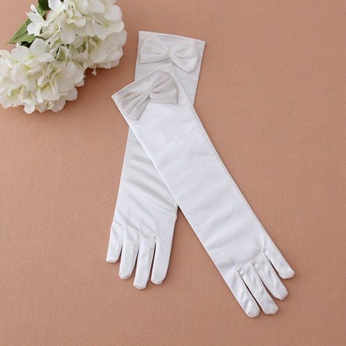 Gants À Fleurs En Dentelle Blanche Pour Femmes, Accessoires De Costume De Princesse Formel Pour Filles, À La Mode