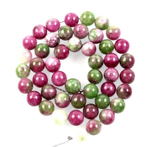 Perles En Pierre Naturelle, Ligne Rouge Rose, Perles En Marbre, Pour La Fabrication De Bijoux, Bricolage, Bracelet, Brin 4 12 Mm