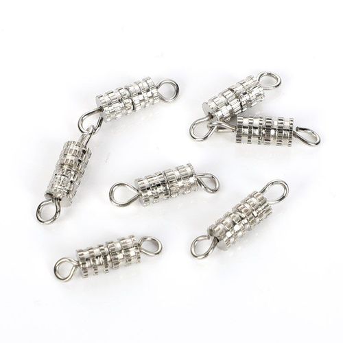 Connecteur De Cylindre En Laiton, Boucle Fermoirs Fermés Connecteurs De Bracelet Pour La Fabrication De Bijoux, Résultats De Bricolage Fournitures D'accessoires 30 Pièces