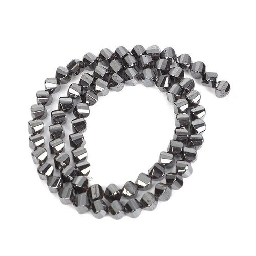 Perles En Pierre Naturelle, En Hématite Noire, Torsadée, Pour La Fabrication De Bijoux, Couture, Bracelet, Bricolage
