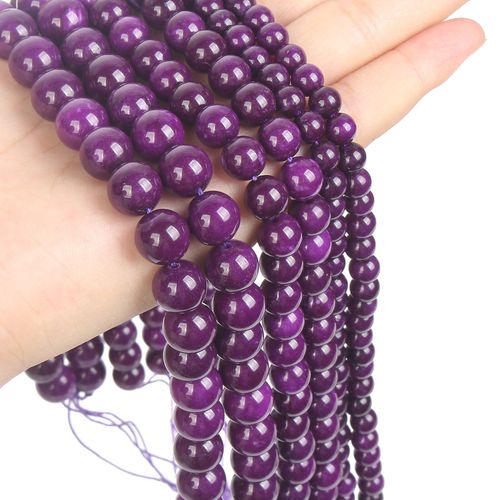 Perles Rondes En Pierre Naturelle, Dragon Violet, Cristal, Pour La Fabrication De Bijoux, Bracelet À Faire Soi Même, 4 10 Mm