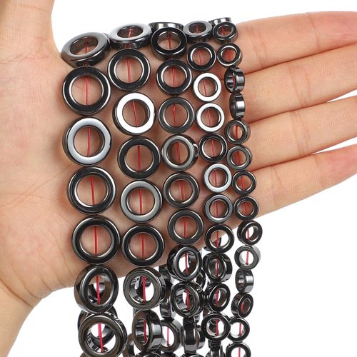 Perles Rondes En Pierre Naturelle, Hématite Noire, Pour La Fabrication De Bijoux, Accessoires De Bracelet, Diy