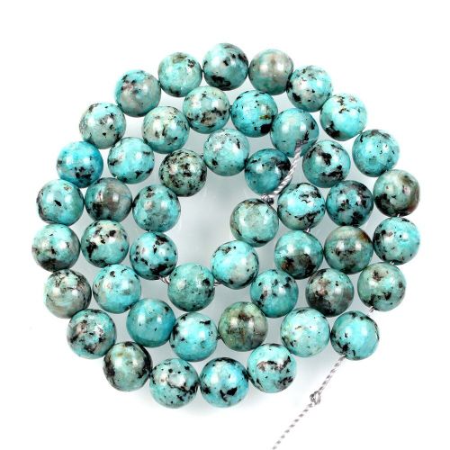 Perles En Pierre Naturelle, Perles En Marbre Bleu Ciel, Pour La Fabrication De Bijoux, Couture, Bricolage, Bracelet, 4 12 Mm