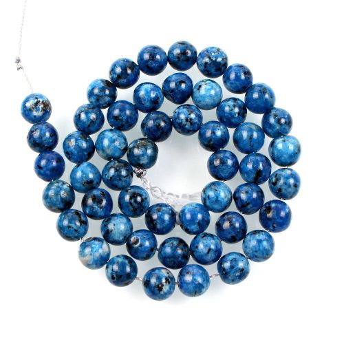 Perles En Pierre Naturelle, Perles En Marbre Bleu, Pour La Fabrication De Bijoux, Couture, Bricolage, Bracelet, 4 12 Mm