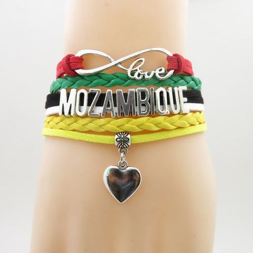 Bracelet En Forme De C¿Ur Pour Homme Et Femme, Bijou De Football, Drapeau National Du Maroc, Jaune