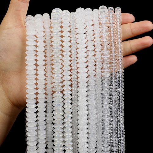 Perles En Pierre Naturelle, Blanc Givré, Fleurs Empilées, Pour La Fabrication De Bijoux, Bricolage, Bracelet, 4 12 Mm