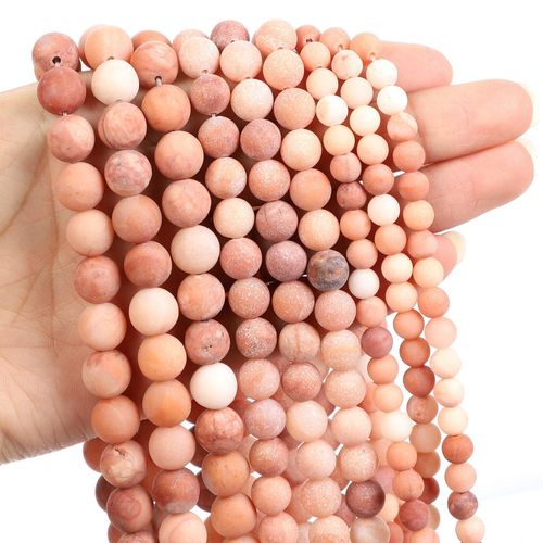 Perles D'aventurine En Pierre Naturelle, Grosses Perles Rondes Impénétrables En Poudre Dépolie Pour La Fabrication De Bijoux, Bracelet À Faire Soi Même, 4 12 Mm