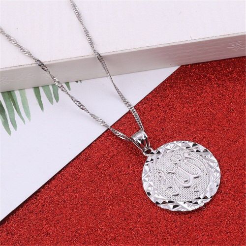 Collier Pendentif À Maillons Pour Hommes, Couleur Argent, Rose, Or, Deux Tons, Chaîne Ronde, À La Mode