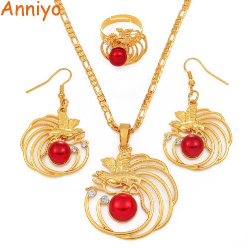 Pendentif Oiseau Perle Rouge, Colliers, Boucles D'oreilles, Anneau Papua, Nouvelle Guinée, Ornement Traditionnel, Nouveaux Bijoux Png Cadeaux # 144006rd