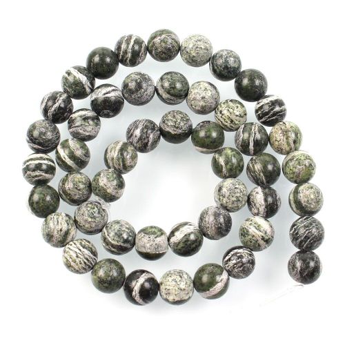 Perles En Pierre Naturelle, Agate Verte Givrée, Pour La Fabrication De Bijoux, Couture, Bricolage, Brin De Bracelet 4 12 Mm