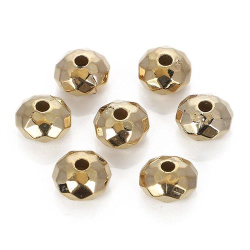 Perles Rondes En Plastique Pour La Fabrication De Bijoux, 100 Pièces/Lot, En Rhodium Doré, Rond, Pour La Fabrication De Bracelets Et De Colliers