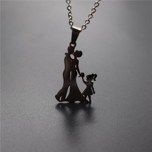 Collier De Famille En Acier Inoxydable, Pendentif De Couple, Collier De Parents Mains Avec Fille, Bijoux De Figurine, Nouvelle Collection 2019