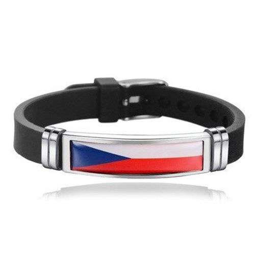Bracelets De La République Tchèque, Bijou Ajustable En Silicone, Titane Et Acier, Drapeau De La République Tchèque, Sport, Pour Hommes Et Femmes