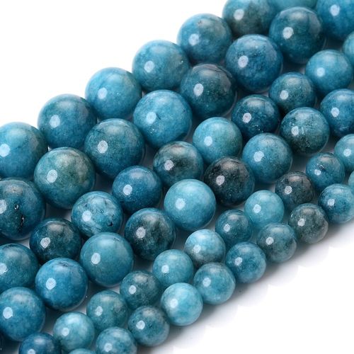 Perles Rondes En Apatite Bleue, Pierres Naturelles Pour La Fabrication De Bijoux, Breloques, Accessoires De Bracelet, 6/8/10mm