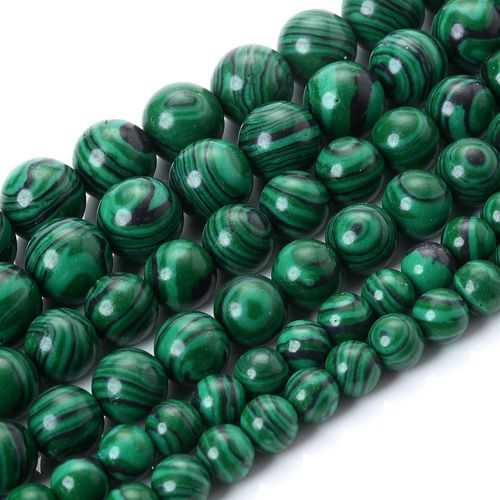 Perles Rondes En Pierre Naturelle De Malachite Verte, Amples, Pour La Fabrication De Bijoux, Bracelet, Collier, Accessoires, 4/6/8/10/12mm