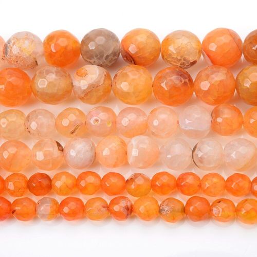 Perles En Pierre Naturelle Orange Dragon Agates, Pour La Fabrication De Bijoux, Accessoires De Bracelet À Breloques, 4/6/8/10/12mm