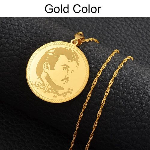 Colliers Du Qatar Pour Hommes Et Femmes, Bijoux En Acier Inoxydable, Couleur Or, Rose, Or, Argent, #038721