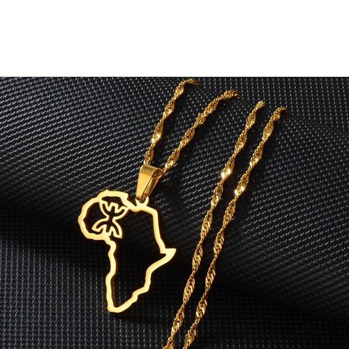 Pendentif Carte De L'afrique Pour Hommes Et Femmes, Bijoux Berbères Africains, #250621