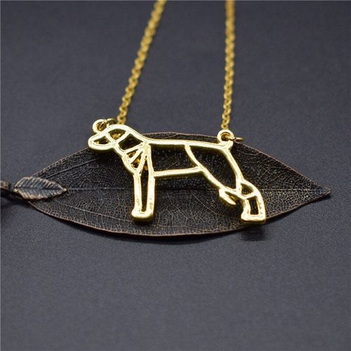 Colliers En Forme De Fouet Pour Femmes, Bijoux Géométriques, Pendentifs, Chiens Gris, Animaux De Compagnie, Tendance