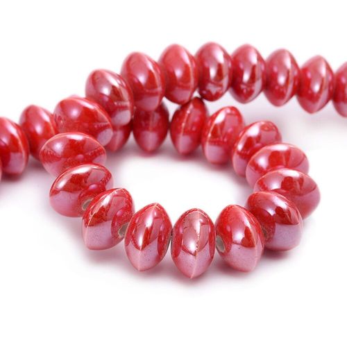 Perles En Céramique Boulier 12x7mm, Soucoupe, Perles D'espacement Amples Pour La Fabrication De Bijoux, Bricolage, Bracelet, Collier, Boucles D'oreilles, Accessoires, Vente En Gros