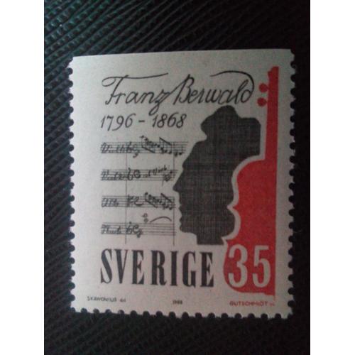 Timbre Suede Yt 584 A Franz Berwald 1968 ( 031105 )