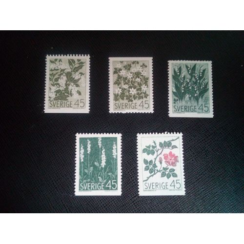 Timbre Israel Yt 590 A - 591 - 592 A - 593 A - 594 A Séries: Fleurs 1968 ( 031105 )