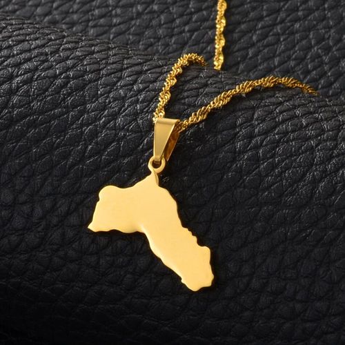 Colliers Avec Pendentif Du Kurdistan Pour Femmes, Bijoux Kurdistes, Cadeaux, Couleur Argent/Or, #147821