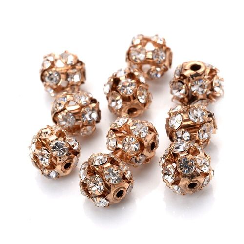 30 Pièces De Strass Colorés, Perles Rondes En Cristal, Pour La Fabrication De Bijoux, Accessoires De Bracelet, Bricolage, 6/8/10mm