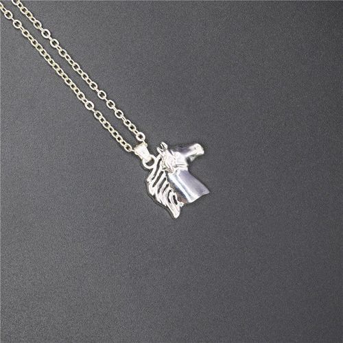 Collier Cheval Tendance Pour Femmes, Couleur Or Argent, Bijoux Cheval, Pendentif, Vente En Gros
