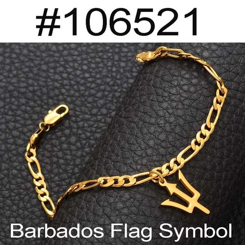 Bracelets Pour Hommes Et Filles, Carte De L'île De La Barbe Et Symbole De Drapeau/Carte Dominan/Italie, Bijou Cadeau #106521