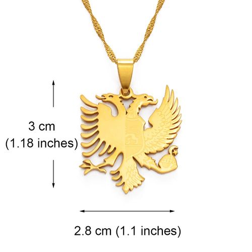Collier Pendentif Aigle Du Paraguay Et Albanie, Bijoux #148521