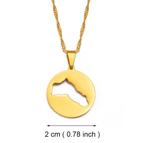 Colliers Ronds À Pendentif Du Kurdistan Pour Femmes, Bijoux Kurde De Couleur Noir/Argent/Or, Cadeaux #237321