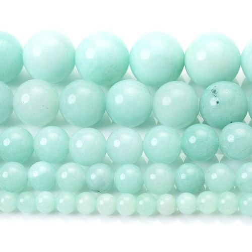 Perles En Pierre Naturelle Agates Vertes ¿Il De Tigre, Aventurine, Jades, Amazonite, Pour La Fabrication De Bijoux, Accessoires De Collier, Diy