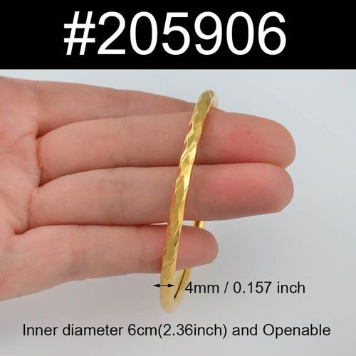 Bracelet Doré Ouvrable Pour Femme Et Fille, Couleur Or, Bijoux Éthiopiens En Métal Africain, Moyen Orient Arabe #205806, 1 Pièce