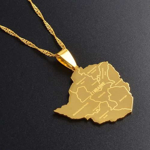 Collier Avec Pendentif Carte Du Népal Pour Femme, Chaîne En Acier Inoxydable, Couleur Argent/Or, Cartes Du Népal, #070921