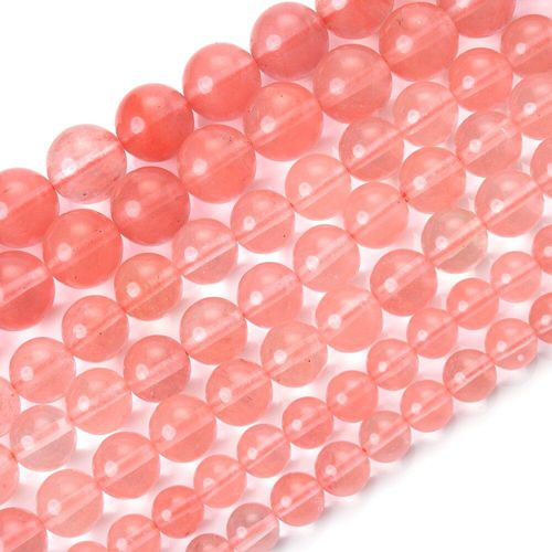 Perles Rondes En Pierre Naturelle, Cristal De Pastèque Rouge, Pour La Fabrication De Bijoux, Bracelet À Breloques, Accessoires 4/6/8/10/12mm