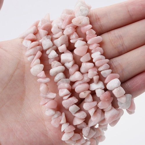 15 ''/Brin, Perles De Gravier En Pierre Naturelle Irrégulière Rose D'australie Pour La Fabrication De Bijoux, Accessoires Pour Colliers Et Bracelets